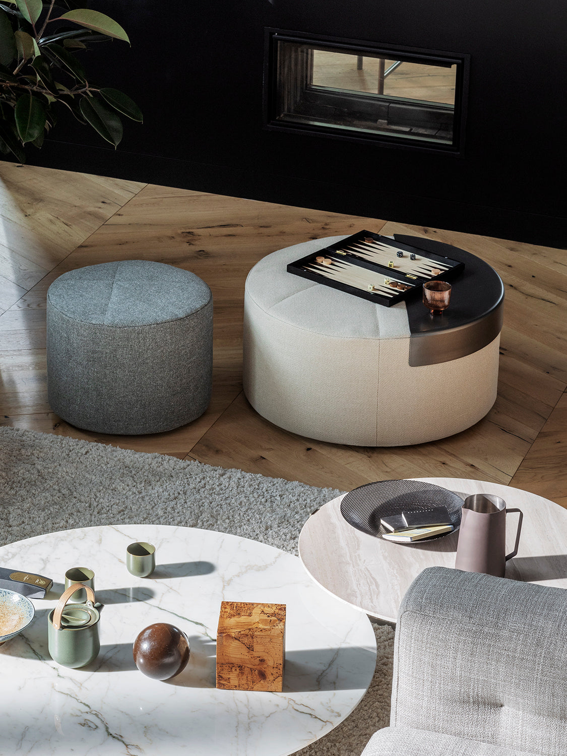 Moon pouf - Flou