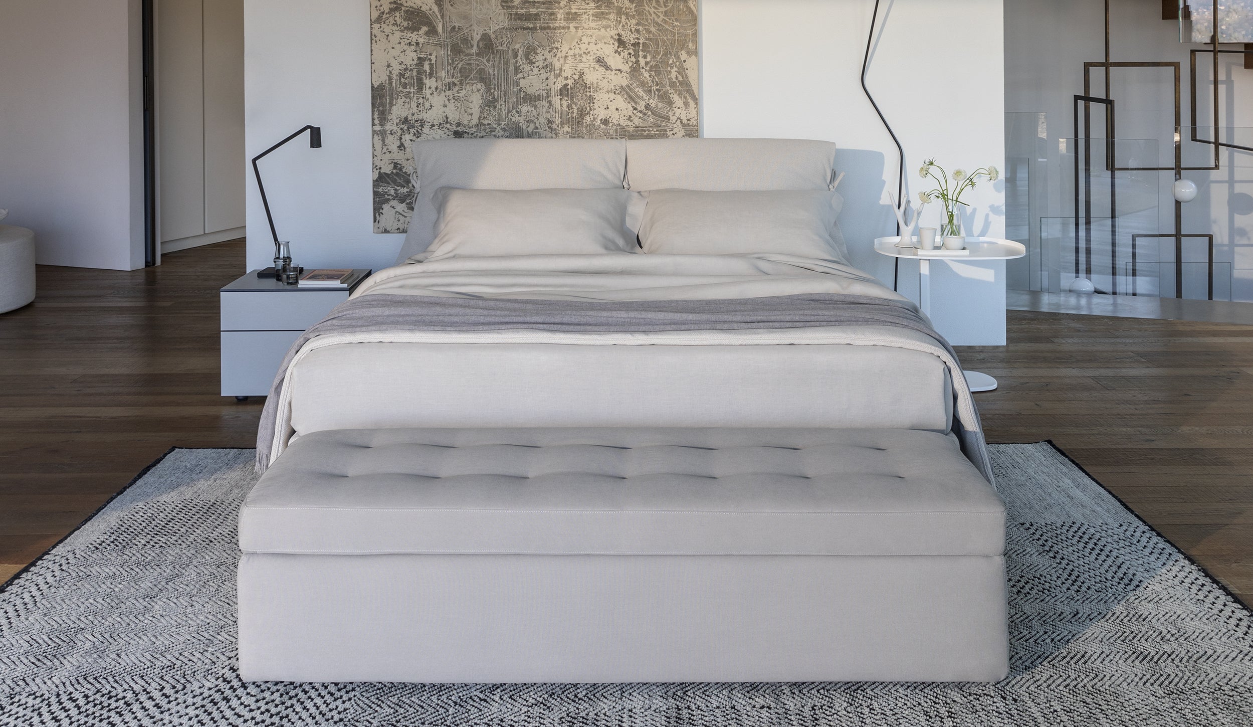 Iko bench and pouf - Flou